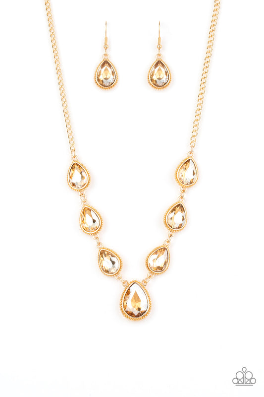 Paparazzi Socialite Social Gold Short Necklace