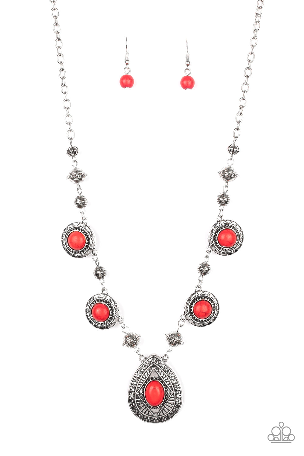 Paparazzi Mayan Magic Red Short Necklace
