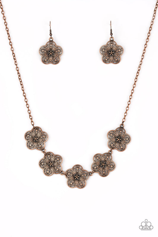 Paparazzi Garden Groove Copper Short Necklace