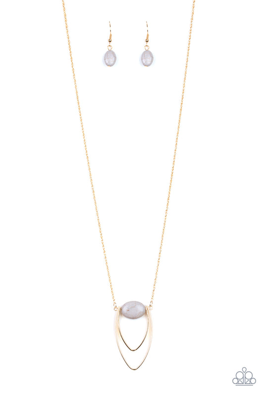 Paparazzi Quarry Quest Gold Long Necklace
