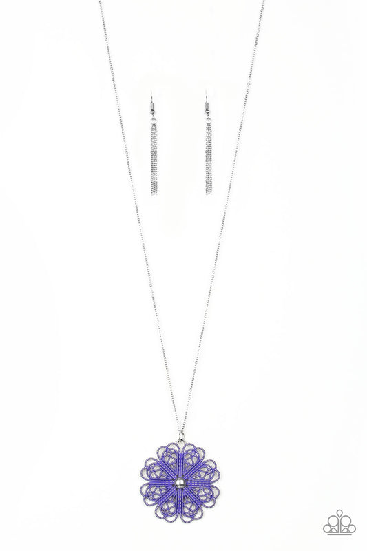 Paparazzi Spin Your PINWHEELS Purple Long Necklace - P2WH-PRXX-349XX