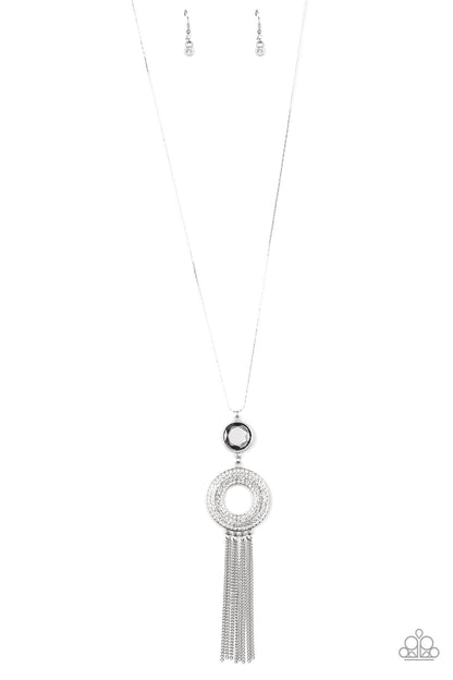 Paparazzi Sassy As They Come Silver Long Necklace - P2RE-SVXX-386XX