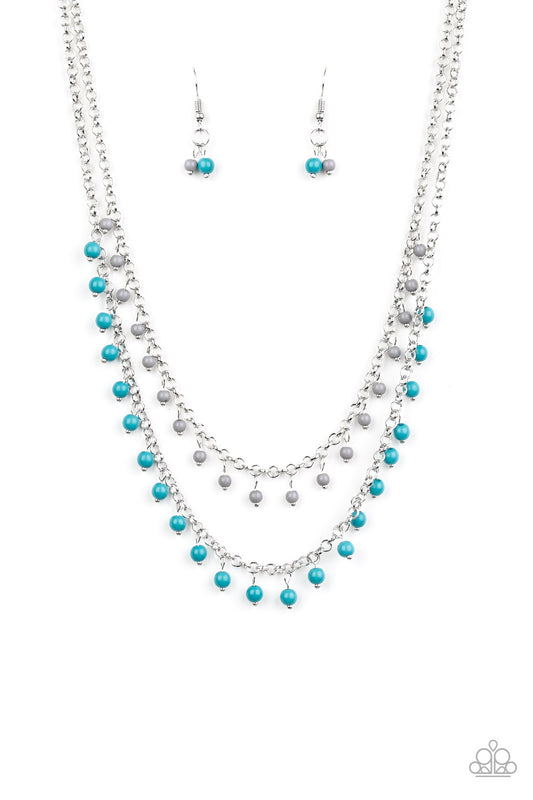 Paparazzi Dainty Distraction Blue Short Necklace