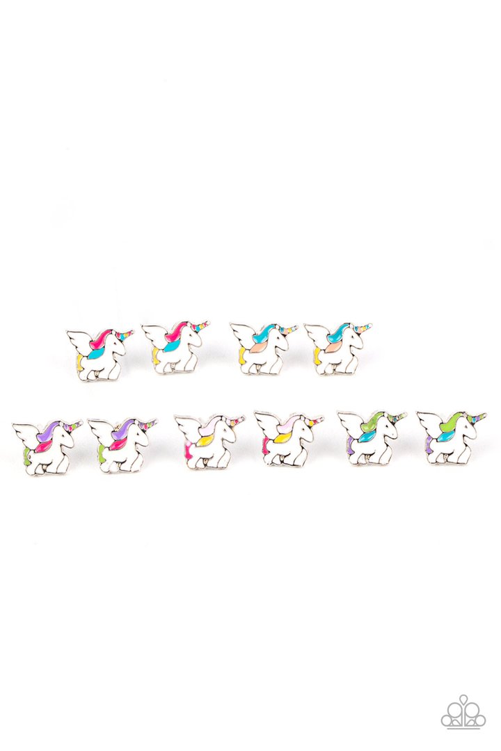 Paparazzi Starlet Shimmer Unicorn / Pegasus Post Back Earrings - P5SS-MTXX-348XX