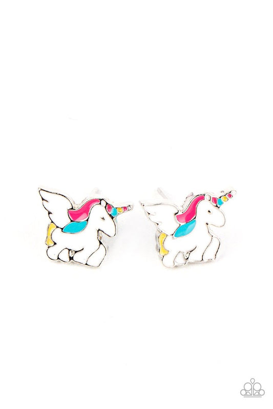 Paparazzi Starlet Shimmer Unicorn / Pegasus Post Back Earrings - P5SS-MTXX-348XX