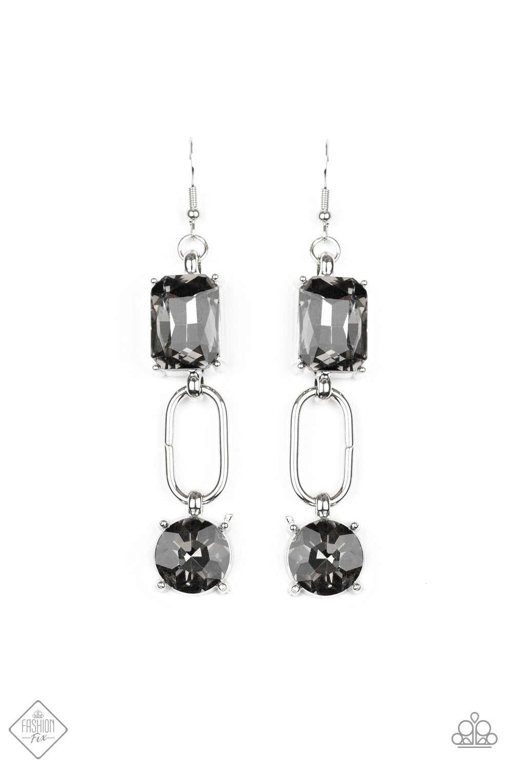 Paparazzi Shameless Sparkle Silver Fishhook Earrings - Fashion Fix Magnificent Musings January 2020