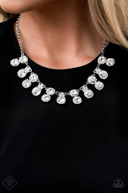 Paparazzi Top Dollar Twinkle White Short Necklace - Fashion Fix Fiercely 5th Avenue May 2020
