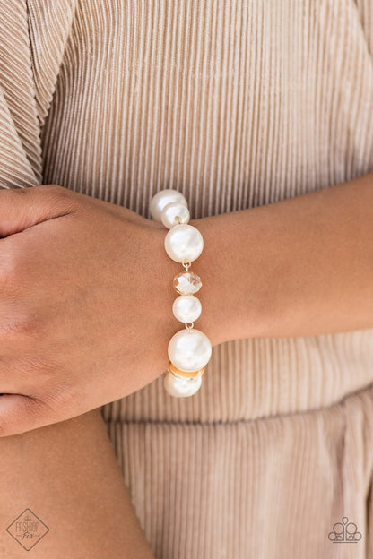 Paparazzi Glamour Gamble Gold Clasp Bracelet - Fashion Fix Fiercely 5th Avenue August 2020