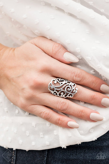 Paparazzi Garden Bliss Silver Ring - Fashion Fix Glimpses of Malibu May 2020