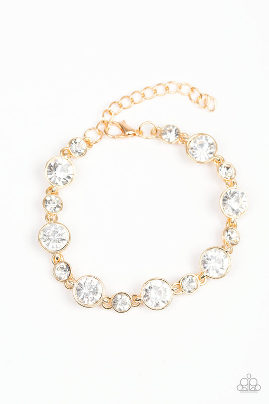 Paparazzi Starstruck Sparkle Gold Clasp Bracelet