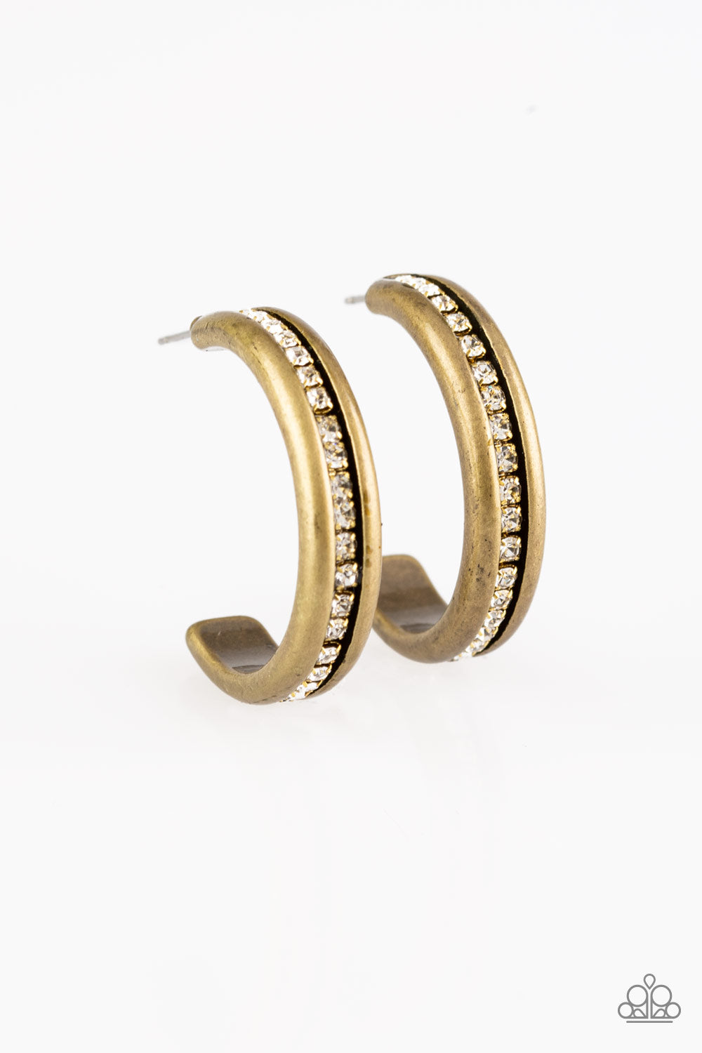 Paparazzi 5th Avenue Fashionista Brass Post Hoop Earrings