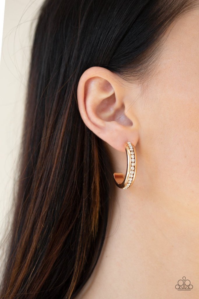 Paparazzi 5th Avenue Fashionista Gold Post Hoop Earrings