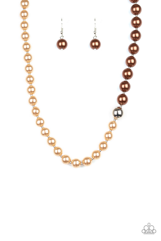 Paparazzi 5th Avenue A-Lister Brown Short Necklace