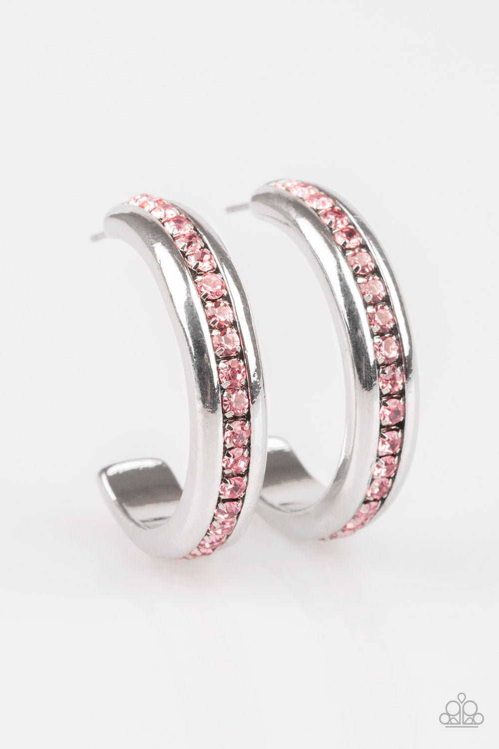 Paparazzi 5th Avenue Fashionista Pink Post Hoop Earrings - P5HO-PKXX-009XX