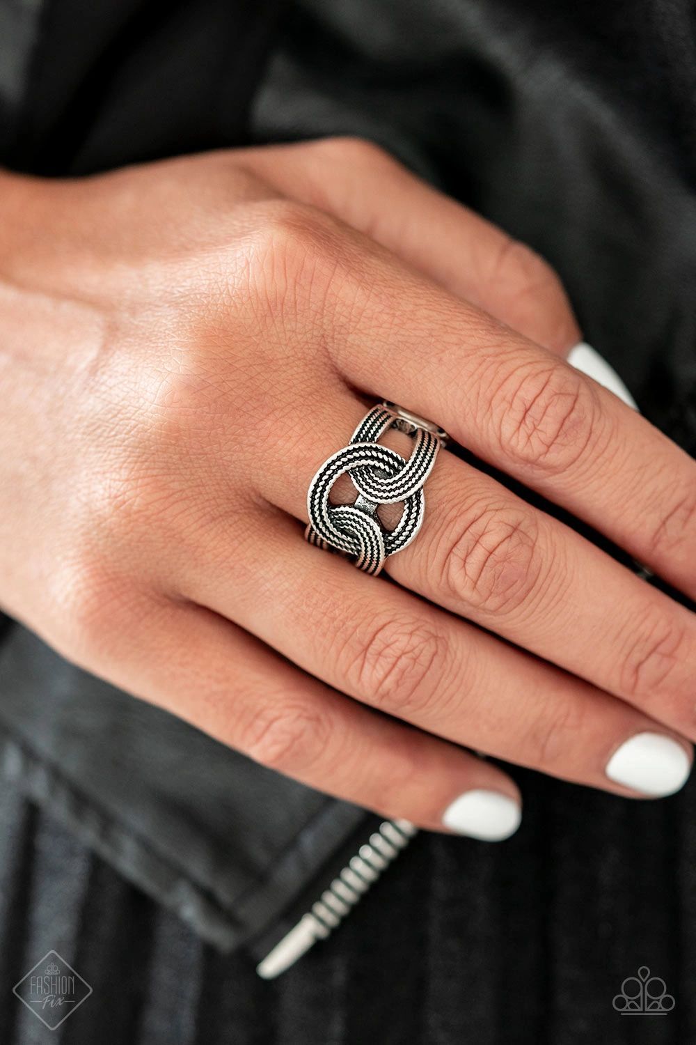 Paparazzi Join Forces Silver Ring - Fashion Fix Magnificent Musings December 2019