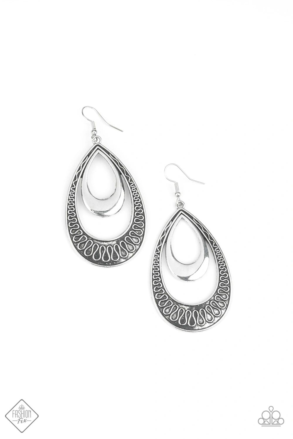 Paparazzi&nbsp;Sahara Sublime Silver Fishhook Earrings&nbsp;- Fashion Fix Simply Santa Fe December 2019