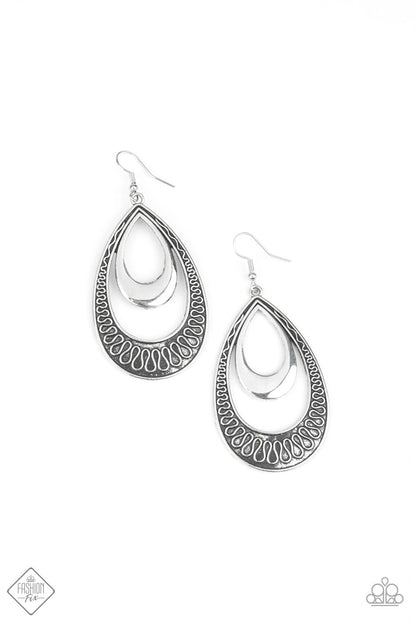 Paparazzi&nbsp;Sahara Sublime Silver Fishhook Earrings&nbsp;- Fashion Fix Simply Santa Fe December 2019