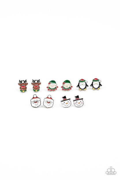 Paparazzi Starlet Shimmer Christmas Post Back Earrings - P5SS-MTXX-383XX