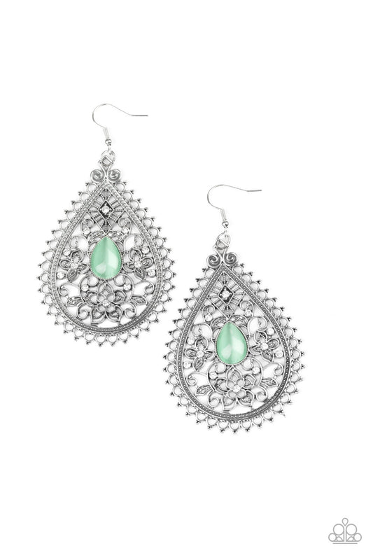 Paparazzi Eden Glow Green Fishhook Earrings