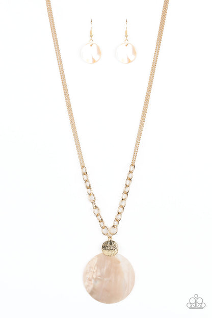 Paparazzi A Top-SHELLer Gold Long Necklace