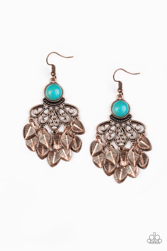 Paparazzi A Bit On The Wildside Copper Fishhook Earrings