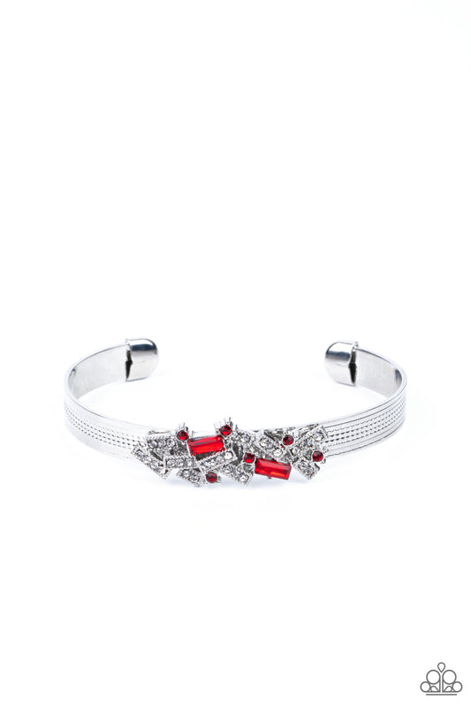 Paparazzi A Chic Clique Red Cuff Bracelet - P9RE-RDXX-127XX