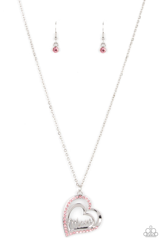 Paparazzi A Mother's Heart Pink Long Necklace - P2WD-PKXX-153XX