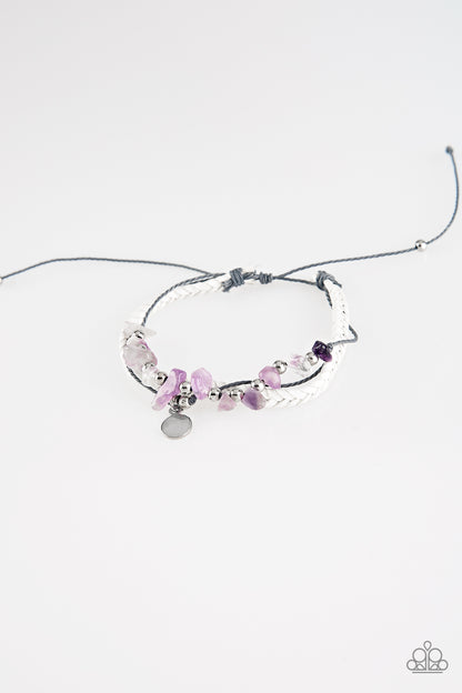 Paparazzi A PEACE Of Work Purple Sliding Knot Bracelet - P9SE-URPR-090XX