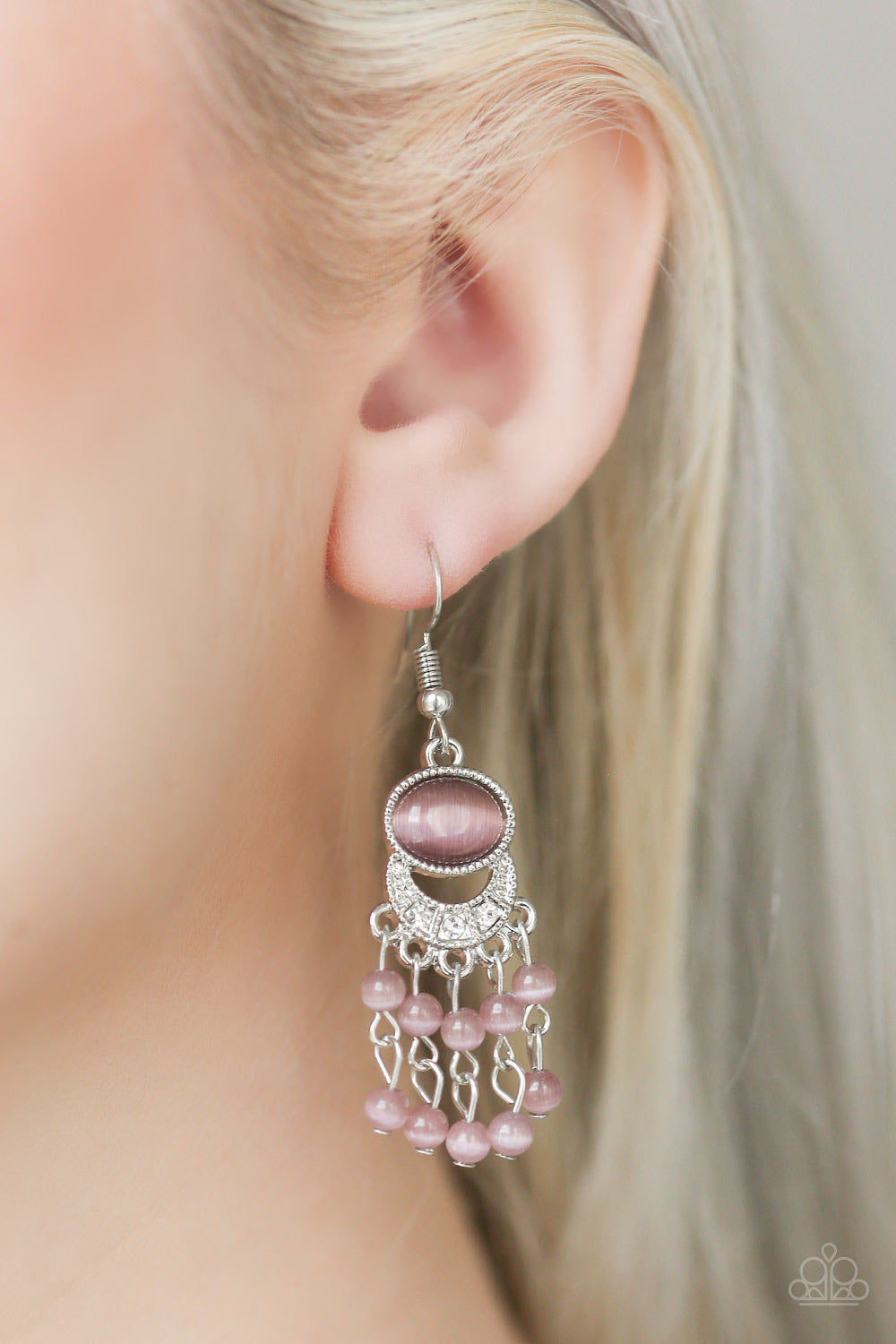 Paparazzi A Spring State Of Mind Purple Fishhook Earrings - P5WH-PRXX-143XX