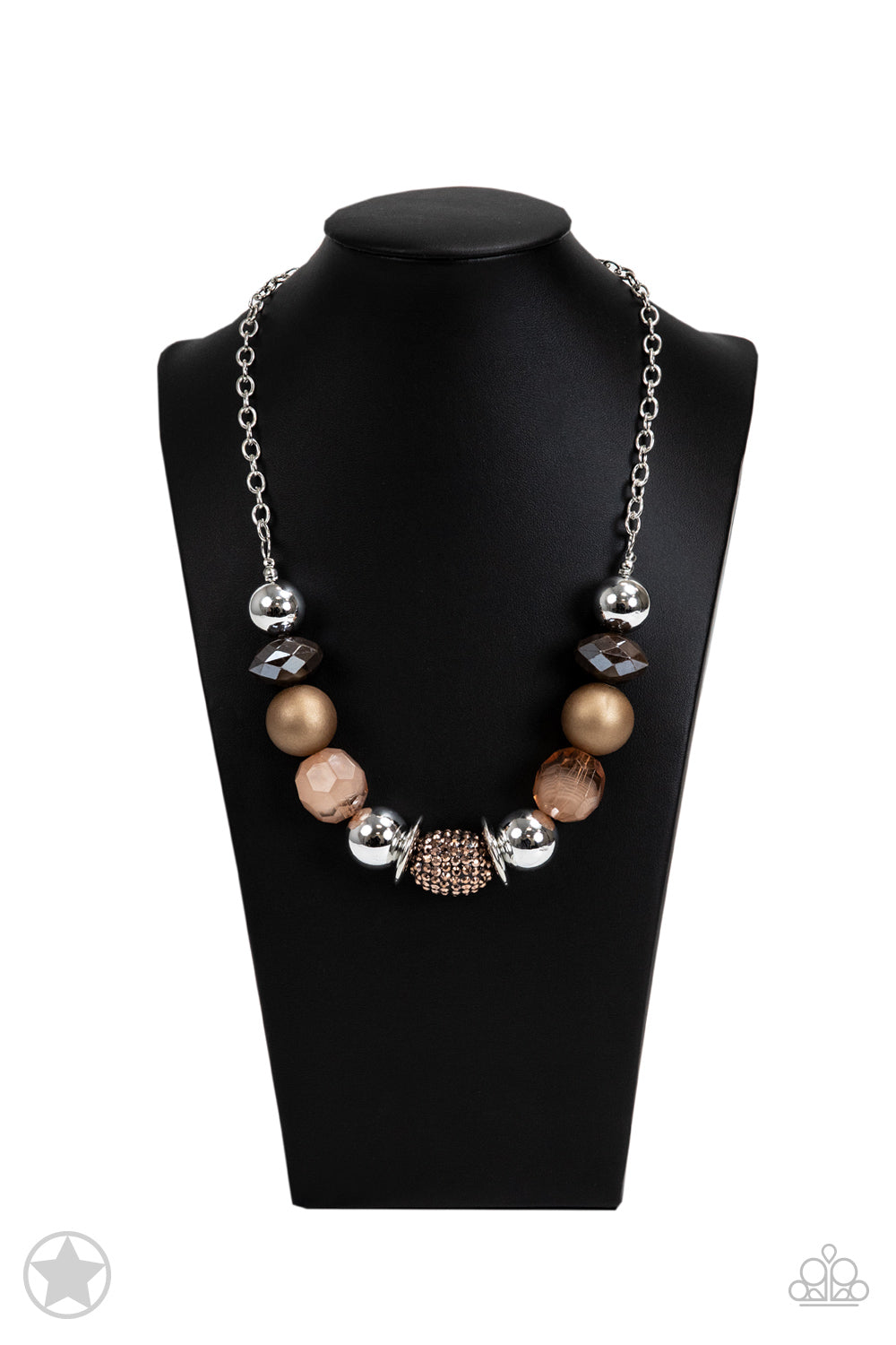Paparazzi A Warm Welcome Copper Short Blockbuster Necklace - P2RE-CPSV-011II