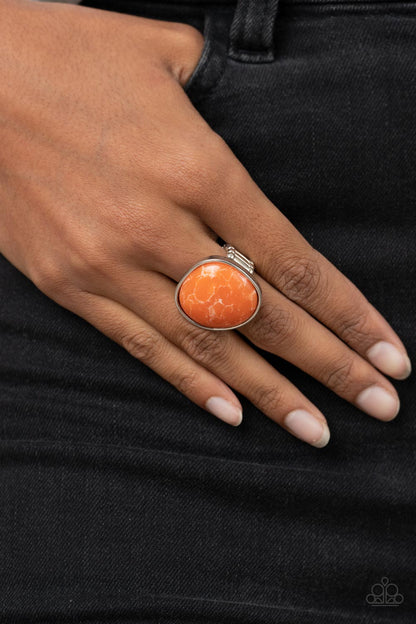 Paparazzi Aesthetically Authentic Orange Ring - P4SE-OGXX-139XX