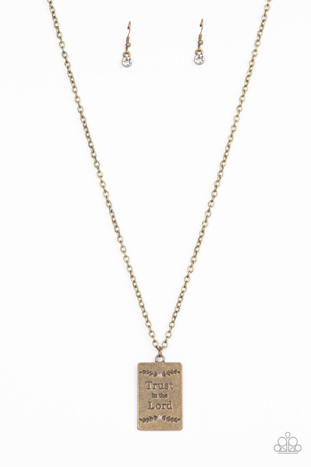 Paparazzi All About Trust Brass Short Necklace - P2WD-BRXX-131XX