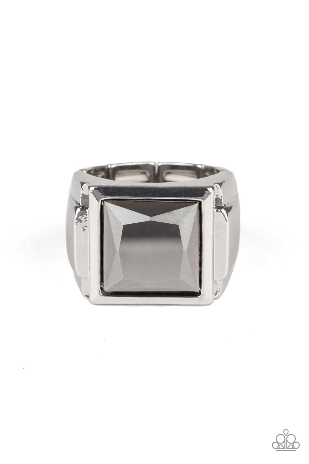 Paparazzi All About The Benjamins Silver Men's Ring - P4MN-URSV-052XX