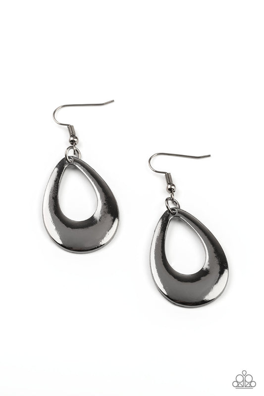 Paparazzi All Allure, All The Time Black Fishhook Earrings - P5DA-BKXX-102XX