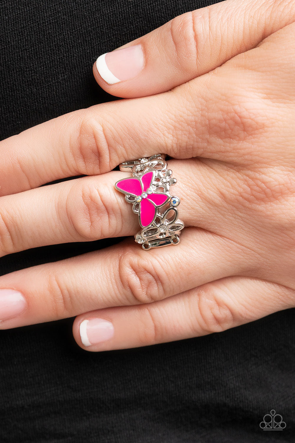 Paparazzi All FLUTTERED Up Pink Ring - P4WH-PKXX-236XX