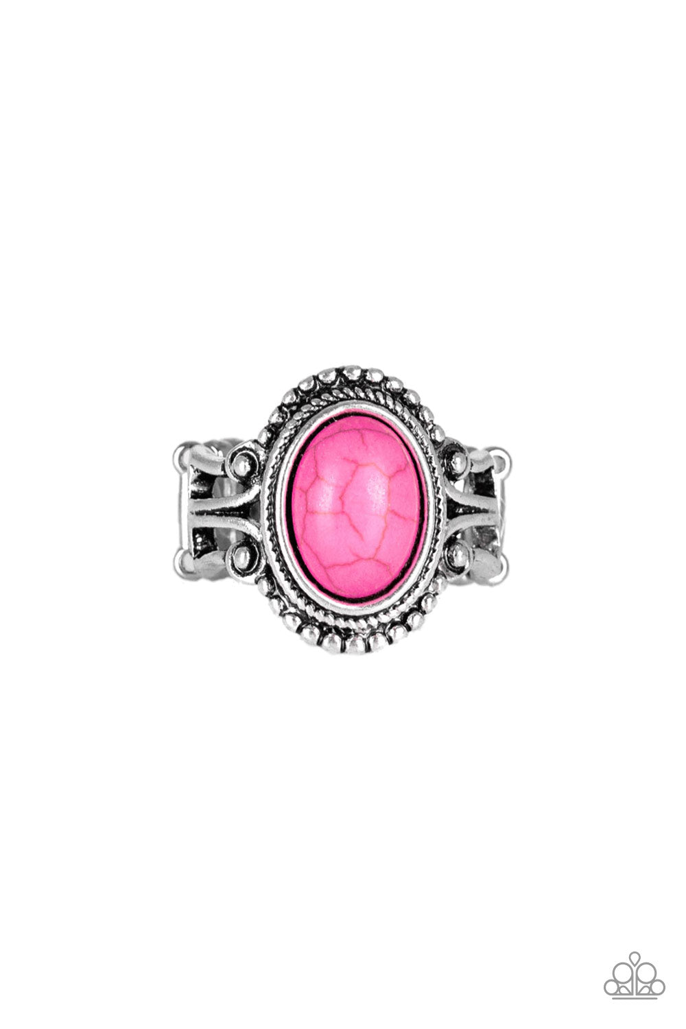 Paparazzi All The World's A STAGECOACH Pink Ring - P4SE-PKXX-056XX