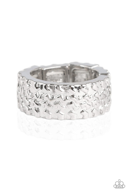 Paparazzi All Wheel Drive Silver Men's Ring