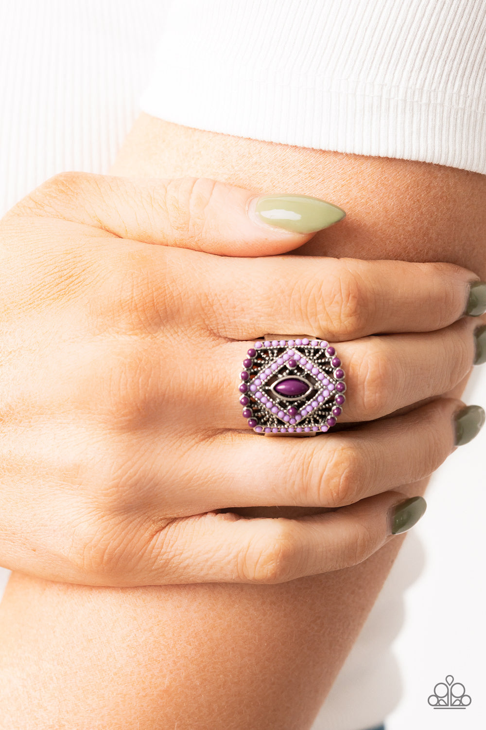 Paparazzi Amplified Aztec Purple Ring - P4WH-PRXX-194XX