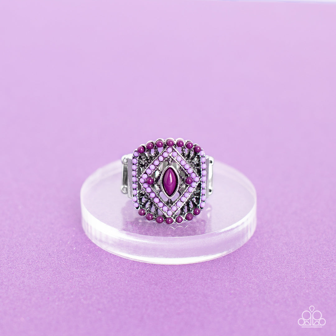 Paparazzi Amplified Aztec Purple Ring - P4WH-PRXX-194XX
