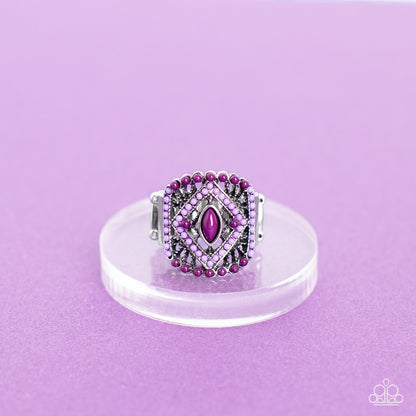 Paparazzi Amplified Aztec Purple Ring - P4WH-PRXX-194XX