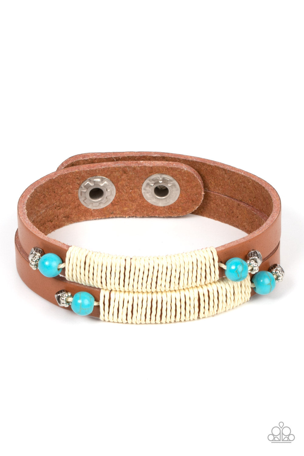 Paparazzi And ZEN Some Blue Single Wrap Snap Bracelet - P9UR-BLXX-202XX