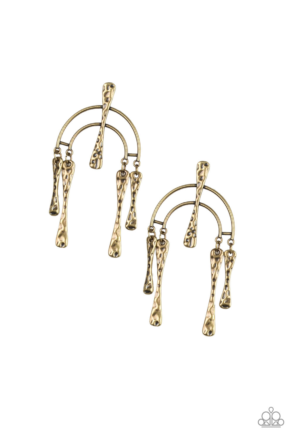 Paparazzi ARTIFACTS Of Life Brass Post Earrings - P5PO-BRXX-026XX