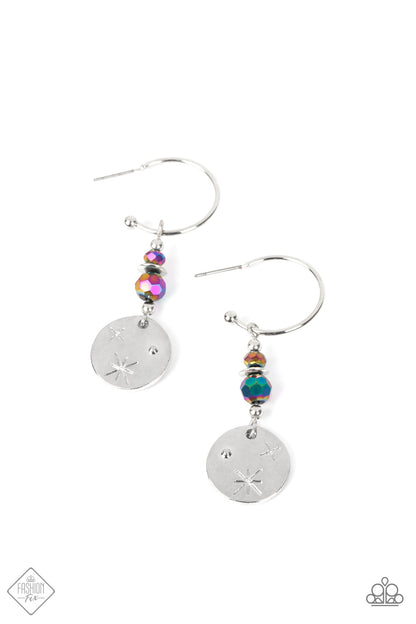 Paparazzi Artificial STARLIGHT Multi Oil Spill Post Hoop Earrings – Fashion Fix Sunset Sightings August 2022