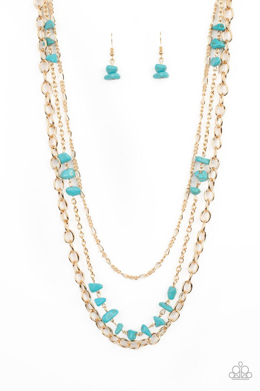 Paparazzi Artisanal Abundance Gold Long Necklace - P2SE-GDXX-101XX