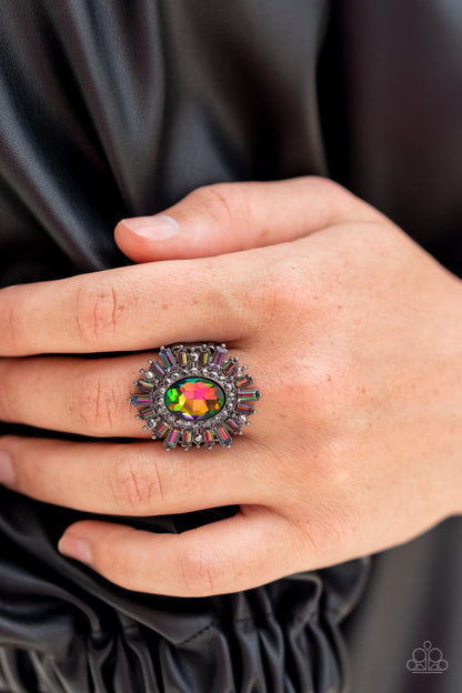 Paparazzi Astral Attitude Multi Oil Spill Ring - Life Of The Party Exclusive August 2022 - P4RE-MTXX-044XX