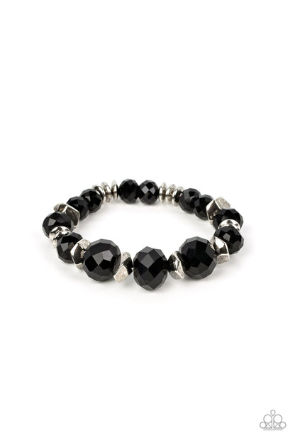 Paparazzi Astral Auras Black Stretch Bracelet - P9ST-BKXX-017FV