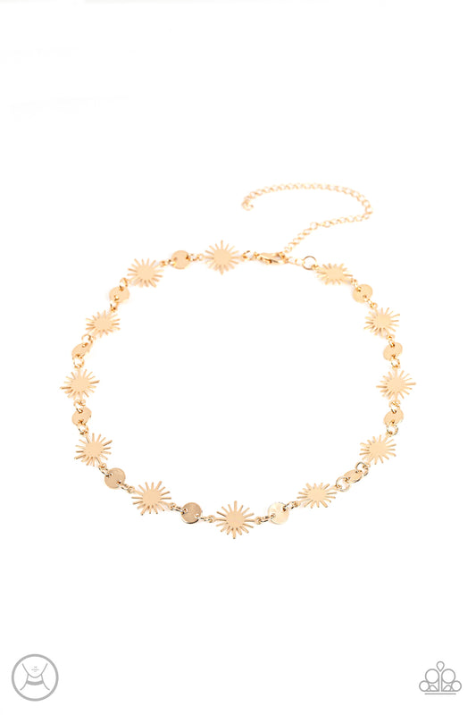 Paparazzi Astro Goddess Gold Choker Necklace - P2CH-GDXX-098XX
