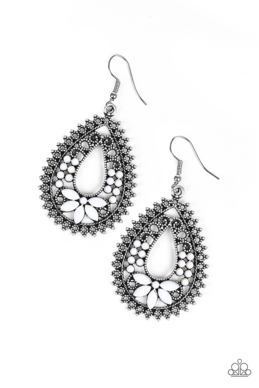 Paparazzi Atta-GALA White Fishhook Earrings - P5WH-WTXX-169XX