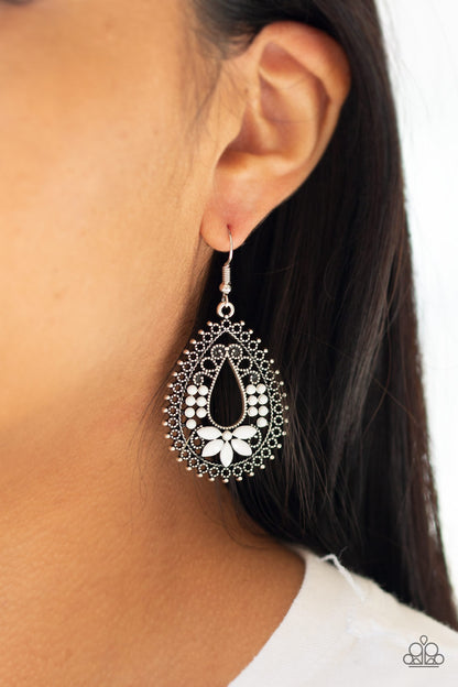 Paparazzi Atta-GALA White Fishhook Earrings - P5WH-WTXX-169XX