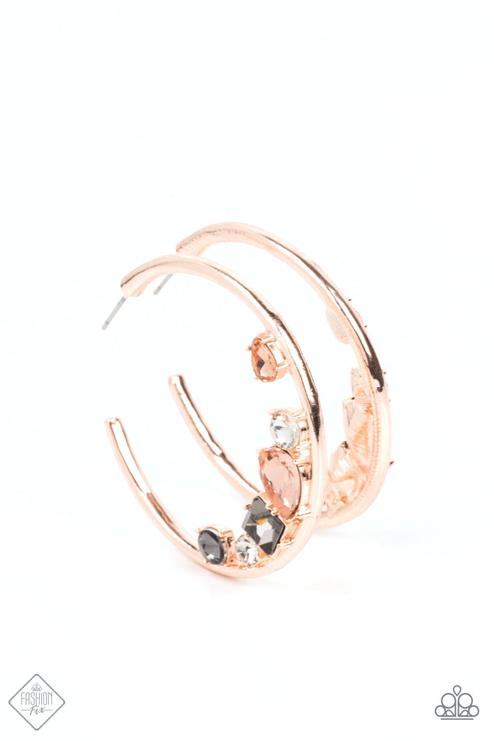 Paparazzi Attractive Allure Rose Gold Post Hoop Earrings - Fashion Fix Glimpses of Malibu April 2022